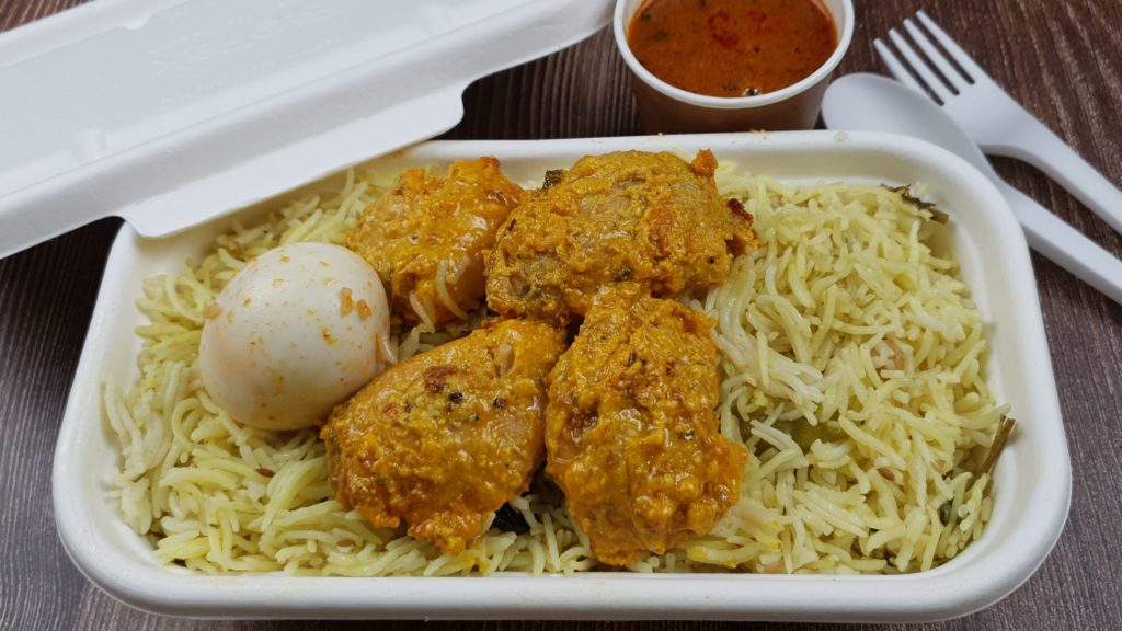 Kashmiri Pulav with Chicken Reshmi Kebab